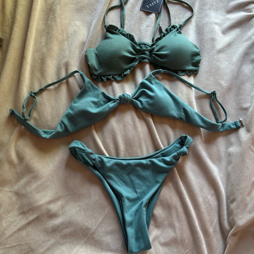 Green Zaful String Bikini Set
